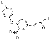 结构式 CAS# 175278-52-1, 3-[4-[(4-氯苯基)硫代]-3-硝基苯基]-2-丙烯酸