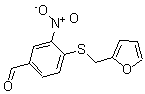 structure of CAS# 175278-53-2, 4-[(2-Furanylmethyl)Thio]-3-Nitro-Benzaldehyde;4-[(2-FURYLMETHYL)SULFANYL]-3-NITROBENZENECARBALDEHYDE;4-[(Fur-2-Ylmethyl)Thio]-3-Nitrobenzaldehyde;4-[(2-FURYLMETHYL)THIO]-3-NITROBENZALDEHYDE