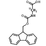 structure of CAS# 175453-19-7, N-[(9H-Fluoren-9-Ylmethoxy)Carbonyl](2-<Sup>13</Sup>C)Glycine;FMOC-GLY-OH,[2-13C];Fmoc-Gly-OH-2-13C;Glycine-2-13C, N-Fmoc derivative