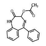 CAS#: 1760-44-7， 2-Oxo-5-Phenyl-2,3-Dihydro-1H-1,4-Benzodiazepin-3-Yl Acetate