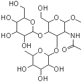 CAS#: 176106-81-3， Methyl 6-Deoxyhexopyranosyl-(1->3)-[Hexopyranosyl-(1->4)]-2-Acetamido-2-Deoxyhexopyranoside
