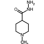 结构式 CAS# 176178-88-4, 1-甲基-4-哌啶甲酰肼