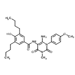 CAS#: 176370-47-1， N-[6-Amino-1-(4-Methoxyphenyl)-3-Methyl-2,4-Dioxo-1,2,3,4-Tetrahydro-5-Pyrimidinyl]-3,5-Dibutyl-4-Hydroxybenzamide