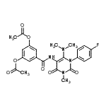 CAS#: 176378-95-3， 5-{[6-(Dimethylamino)-1-(4-Fluorophenyl)-3-Methyl-2,4-Dioxo-1,2,3,4-Tetrahydro-5-Pyrimidinyl]Carbamoyl}-1,3-Phenylene Diacetate