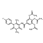 CAS#: 176379-01-4， 5-{[6-Amino-1-(4-Fluorophenyl)-3-Methyl-2,4-Dioxo-1,2,3,4-Tetrahydro-5-Pyrimidinyl]Carbamoyl}Benzene-1,2,3-Triyl Triacetate