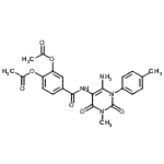 CAS#: 176379-14-9， 4-{[6-Amino-3-Methyl-1-(4-Methylphenyl)-2,4-Dioxo-1,2,3,4-Tetrahydro-5-Pyrimidinyl]Carbamoyl}-1,2-Phenylene Diacetate