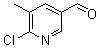 structure of CAS# 176433-43-5, 6-Chloro-5-Methyl-3-Pyridinecarboxaldehyde;6-Chloro-5-Methylpyridine-3-Carboxaldehyde;6-CHLORO-5-METHYLPYRIDINE-3-CARBALDEHYDE;2-Chloro-5-Formyl-3-Methylpyridine