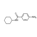 structure of CAS# 17675-42-2, 4-Amino-N-Cyclohexylbenzamide;(4-aminophenyl)-N-cyclohexylcarboxamide;4-Amino-N-cyclohexyl-benzamide;4-methyl-1,4-benzoxazin-3-one-6-boronic acid, pinacol ester
