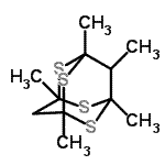 CAS#: 17749-59-6， 1,3,5,7,9-Pentamethyl-2,4,6,8-Tetrathiatricyclo[3.3.1.1<Sup>3,7</Sup>]Decane