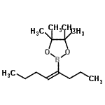结构式 CAS# 177949-95-0, 4,4,5,5-四甲基-2-[(4E)-4-辛烯-4-基]-1,3,2-二氧硼戊环