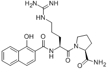 CAS#: 178925-65-0， (2S)-1-[(2S)-5-(Diaminomethylideneamino)-2-[(1-Hydroxynaphthalene-2-Carbonyl)Amino]Pentanoyl]Pyrrolidine-2-Carboxamide Hydrochloride
