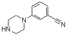 结构式 CAS# 178928-58-0, 3-(1-哌嗪基)-苯甲腈