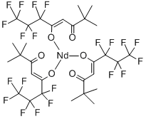 结构式 CAS# 17978-76-6, 6,6,7,7,8,8,8-七氟-2,2-二甲基-辛烷-3,5-二酮钕