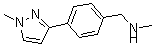 structure of CAS# 179873-47-3, N-Methyl-4-(1-Methyl-1H-Pyrazol-3-Yl)-Benzenemethanamine;N-Methyl-4-(1-Methyl-1H-Pyrazol-3-Yl)Benzylamine