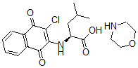 CAS#: 180179-68-4， N-(3-Chloro-1,4-dihydro-1,4-dioxo-2-naphthalenyl)-L-leucine compd. with morpholine (1:1)