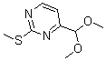 structure of CAS# 180869-36-7, 4-(Dimethoxymethyl)-2-(Methylthio)-Pyrimidine;Pyrimidine,4-(Dimethoxymethyl)-2-(Methylthio)-;4-(Dimethoxymethyl)-2-(Methylthio)-Pyrimidine