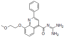 CAS#: 181048-36-2， N-(Diaminomethylidene)-8-(2-Methoxyethoxy)-2-Phenylquinoline-4-Carboxamide