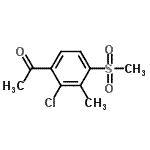 CAS 登录号：181997-72-8， 1-[2-氯-3-甲基-4-(甲基磺酰基)苯基]乙酮