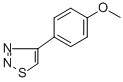 structure of CAS# 18212-22-1, 4-(4-Methoxyphenyl)-1,2,3-Thiadiazole;METHYL 4-(1,2,3-THIADIAZOL-4-YL)PHENYL ETHER;4-(4-Methoxyphenyl)-1,2,3-Thiadiazole ,97%;4-(4-METHOXYPHENYL)-1,2,3-THIADIAZOLE