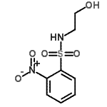 structure of CAS# 18226-11-4, N-(2-Hydroxyethyl)-2-Nitrobenzenesulfonamide;(2-hydroxyethyl)[(2-nitrophenyl)sulfonyl]amine;MFCD00458943;N-(2-Hydroxyethyl)-2-nitrobenzenesulfonamide