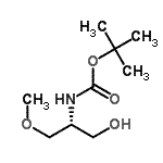 结构式 CAS# 183793-49-9, 叔-丁基N-[(1R)-1-(羟基甲基)-2-甲氧基-乙基]氨基甲酸酯