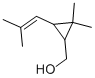 结构式 CAS# 18383-59-0, (1R,3S)-rel-2,2-二甲基-3-(2-甲基-1-丙烯-1-基)-环丙烷甲醇