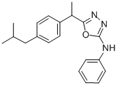 CAS#: 184706-24-9， 5-[1-[4-(2-Methylpropyl)Phenyl]Ethyl]-N-Phenyl-1,3,4-Oxadiazol-2-Amine
