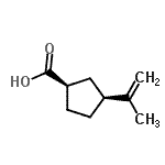CAS#: 185197-89-1， (1R,3S)-3-Isopropenylcyclopentanecarboxylic Acid