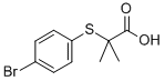 structure of CAS# 18527-16-7, 2-[(4-Bromophenyl)Thio]-2-Methyl-Propanoic Acid
