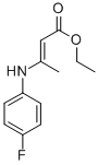 structure of CAS# 18529-17-4, Ethyl 3-(4-Fluoroanilino)Crotonate;Ethyl 3-[(4-Fluorophenyl)Amino]But-2-Enoate;(E)-3-[(4-Fluorophenyl)Amino]But-2-Enoic Acid Ethyl Ester;3-[(4-Fluorophenyl)Amino]But-2-Enoic Acid Ethyl Ester