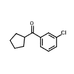 structure of CAS# 1855-40-9, (3-Chlorophenyl)(Cyclopentyl)Methanone;3-Chlorophenyl cyclopentyl ketone