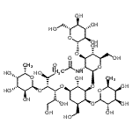 CAS#: 185565-23-5， 4-O-[(1R,2S,3R,4S,5R)-3-{[2-Acetamido-2-Deoxy-3-O-(beta-D-Glucopyranosyl)-beta-D-Glucopyranosyl]Oxy}-4-[(6-Deoxy-L-Galactopyranosyl)Oxy]-2-Hydroxy-5-(Hydroxymethyl)Cyclohexyl]-3-O-(6-Deoxy-alpha-L-Gal Actopyranosyl)-D-Xylo-Hexose