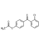 结构式 CAS# 185606-03-5, 4-(2-氯苯甲酰基)苯基乙酸酯