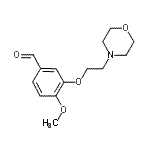 结构式 CAS# 186191-09-3, 4-甲氧基-3-[2-(4-吗啉基)乙氧基]苯甲醛