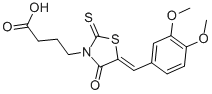 CAS#: 18623-44-4， 4-[5-(3,4-Dimethoxy-Benzylidene)-4-Oxo-2-Thioxo-Thiazolidin-3-Yl]-Butyric Acid