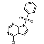 结构式 CAS# 186519-89-1, 4-氯-7-(苯磺酰基)-7H-吡咯并[2,3-d]嘧啶