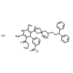 CAS#: 187731-34-6， 1-[(3,3-Diphenylpropyl)(Methyl)Amino]-2-Methyl-2-Propanyl Methyl 2,6-Dimethyl-4-(3-Nitrophenyl)-1,4-Dihydro-3,5-Pyridinedicarboxylate Hydrochloride (1:1)