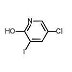 structure of CAS# 188057-28-5, 5-Chloro-3-Iodo-2(1H)-Pyridinone;5-Chloro-3-iodopyridin-2-ol;MFCD08276120