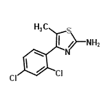 structure of CAS# 188120-61-8, 4-(2,4-Dichlorophenyl)-5-Methyl-1,3-Thiazol-2-Amine;2-THIAZOLAMINE,4-(2,4-DICHLOROPHENYL)-5-METHYL-;4-(2,4-dichlorophenyl)-5-methyl-1,3-thiazole-2-ylamine;4-(2,4-Dichlorophenyl)-5-methyl-thiazol-2-ylamine