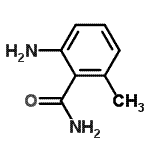 结构式 CAS# 1885-31-0, 2-氨基-6-甲基苯甲酰胺