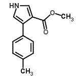 结构式 CAS# 188524-66-5, 甲基4-(4-甲基苯基)-1H-吡咯-3-羧酸酯
