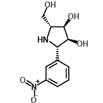 CAS 登录号：188745-00-8， (2R,3R,4S,5S)-2-(羟基甲基)-5-(3-硝基苯基)-3,4-吡咯烷二醇