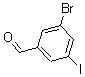 structure of CAS# 188813-09-4, 3-Bromo-5-Iodo-Benzaldehyde;Benzaldehyde,3-Bromo-5-Iodo-;3-BROMO-5-IODOBENZALDEHYDE