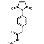 structure of CAS# 188944-35-6, 2-[4-(2,5-Dioxo-2,5-Dihydro-1H-Pyrrol-1-Yl)Phenyl]Acetohydrazide;4-Maleimidophenylacetic acid hydrazide;4-MALEIMIDOPHENYLACETICACIDHYDRAZIDE;BENZENEAC<wbr>ETIC ACID<wbr>,4-(2,5-D<wbr>IHYDRO-2,<wbr>5-DIOXO-1<wbr>H-PYRROL-<wbr>1-YL)-, H<wbr>YDRAZIDE