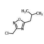 结构式 CAS# 189130-85-6, 3-(氯甲基)-5-异丁基-1,2,4-恶二唑