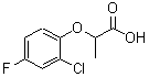 结构式 CAS# 1892-92-8, 2-(2-氯-4-氟苯氧基)丙酸