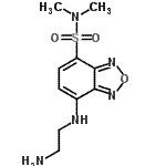 structure of CAS# 189373-41-9, 7-[(2-Aminoethyl)Amino]-N,N-Dimethyl-2,1,3-Benzoxadiazole-4-Sulfonamide;2,1,3-BEN<wbr>ZOXADIAZO<wbr>LE-4-SULF<wbr>ONAMIDE,7<wbr>-[(2-AMIN<wbr>OETHYL)AM<wbr>INO]-N,N-<wbr>DIMETHYL-;7-(2-Aminoethylamino)-N,N-dimethyl-4-benzofurazansulfonamide;DBD-ED