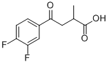 结构式 CAS# 191018-57-2, 4-(3,4-二氟苯基)-2-甲基-4-氧代丁酸