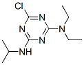 structure of CAS# 1912-25-0, 2-(N,N-Diethylamino)-4-(-N-Isopropylamino)-6-Chloro-1,3,5-Triazine;6-Chloro-N,N-Diethyl-N'-Isopropyl-1,3,5-Triazine-2,4-Diamine;[4-Chloro-6-(Isopropylamino)-S-Triazin-2-Yl]-Diethyl-Amine;1,3,5-Triazine-2,4-Diamine, 6-Chloro-N,N-Diethyl-N'-(1-Methylethyl)-