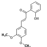 structure of CAS# 19152-36-4, (2E)-3-(3,4-Dimethoxyphenyl)-1-(2-Hydroxyphenyl)-2-Propen-1-One;(E)-3-(3,<wbr>4-dimetho<wbr>xyphenyl)<wbr>-1-(2-hyd<wbr>roxypheny<wbr>l)prop-2-<wbr>en-1-one;3-(3,4-dimethoxyphenyl)-1-(2-hydroxyphenyl)-2-propen-1-one;3-(3,4-dimethoxyphenyl)-1-(2-hydroxyphenyl)prop-2-en-1-one